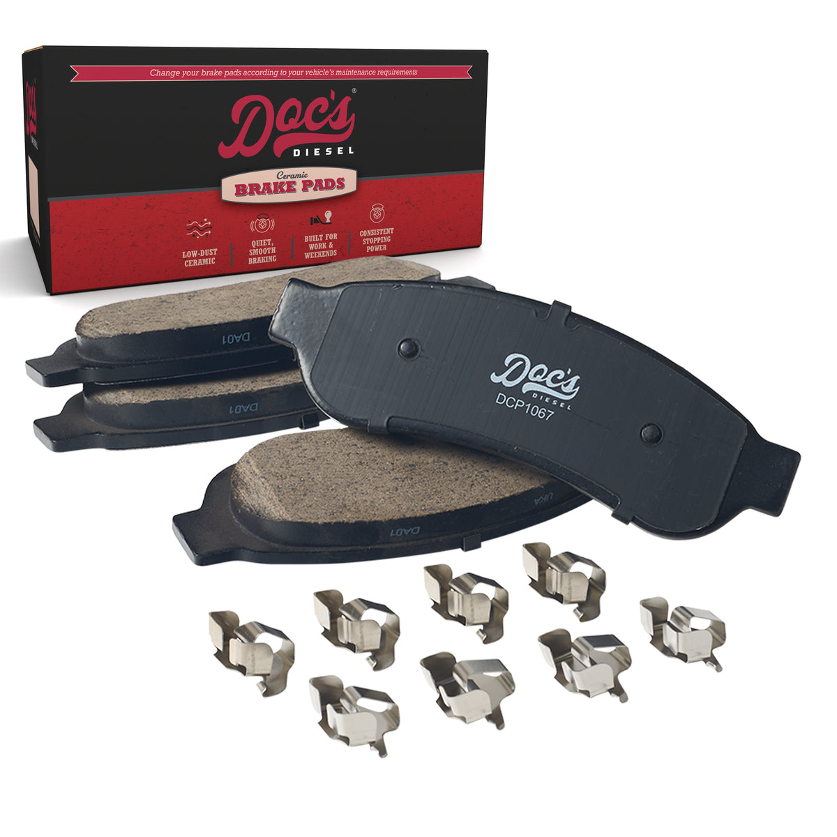 Doc's Diesel Ford 6.0L/7.3L Powerstroke DRW Ceramic Rear Brake Pads 2005-2007 F-350, 2011-2013 F-250, 2011-2012 F-350