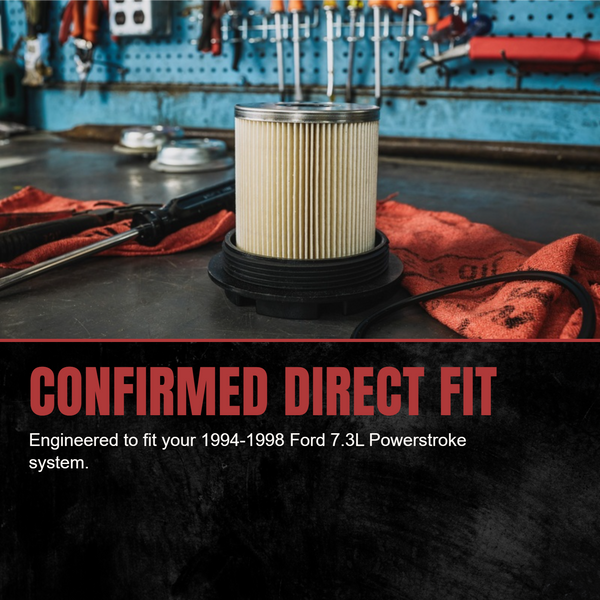 Doc's Diesel Ford 7.3L Powerstroke Fuel Filter w/ Cap 1994-1998