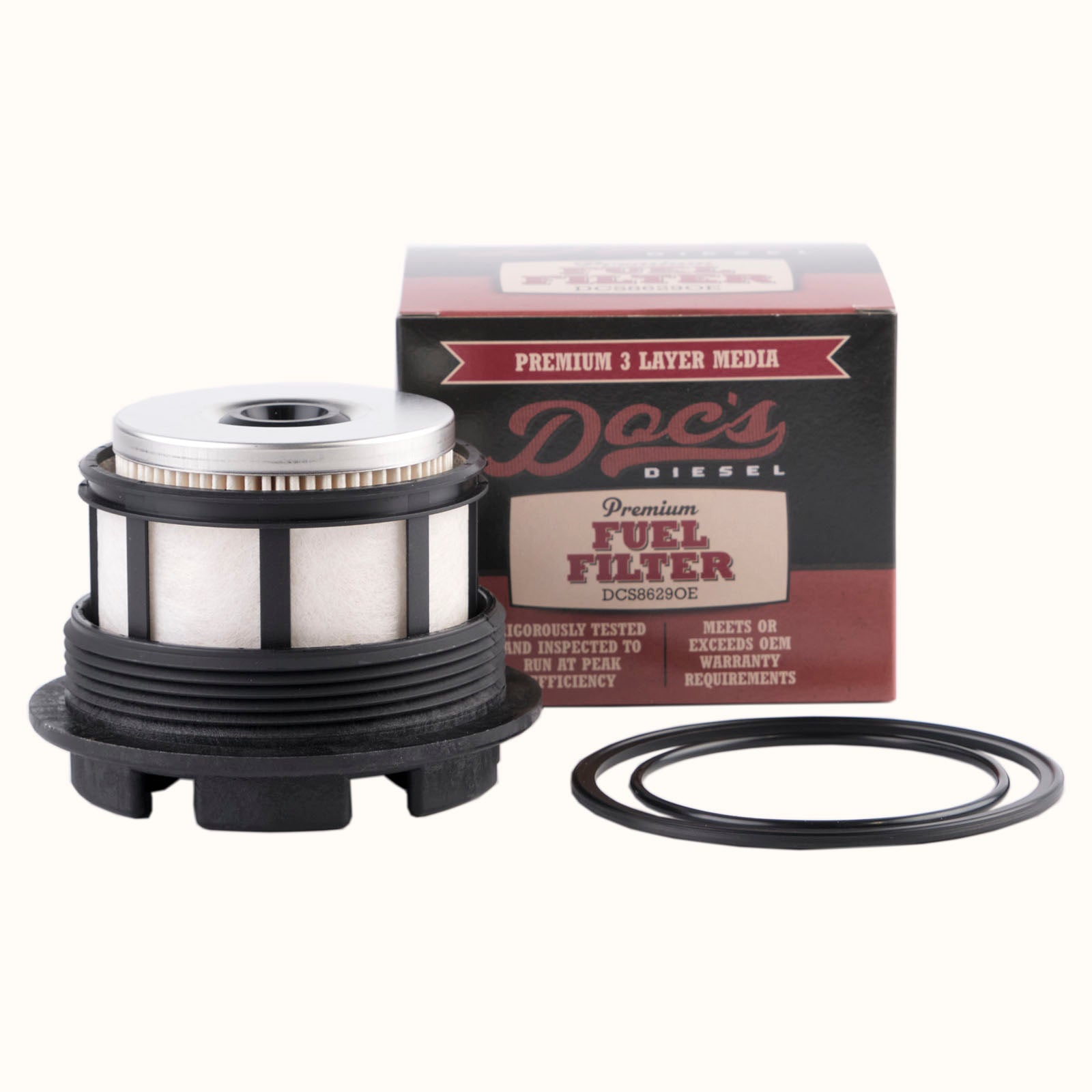 DOC'S Ford 7.3L Powerstroke Fuel Filter w/ Cap 1999-2003 | Replaces FD4596