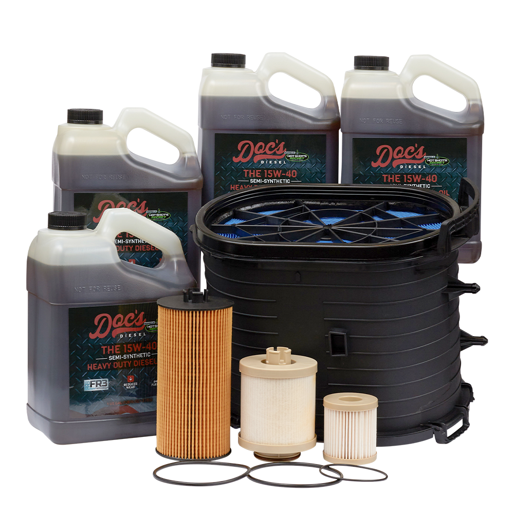 Doc's Ford 6.0L Powerstroke 15W-40 SEMI Synthetic Oil + Filter Maintenance Kit 2003-2007 brand_Hot Shot's Gallons 4