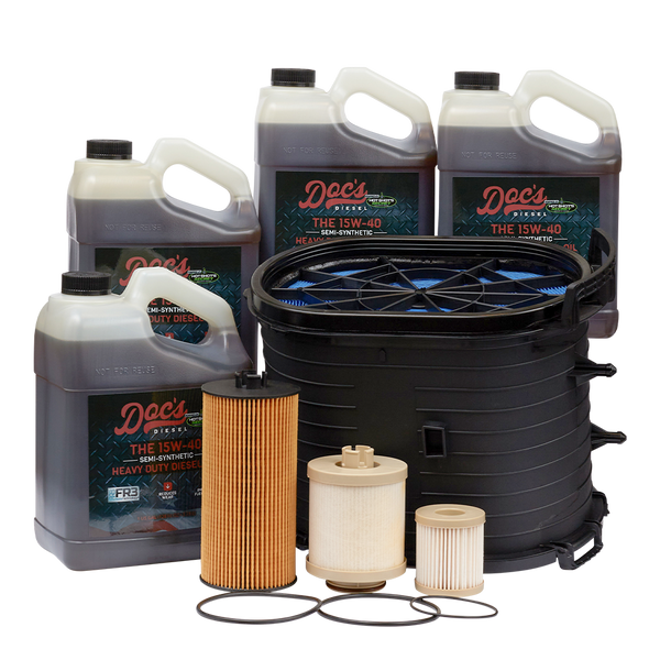 Doc's Ford 6.0L Powerstroke 15W-40 SEMI Synthetic Oil + Filter Maintenance Kit 2003-2007 brand_Hot Shot's Gallons 4