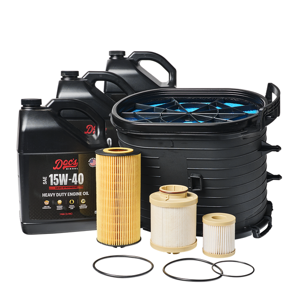 Doc's Diesel Ford 6.0L Powerstroke 15W-40 SEMI Synthetic Oil + Filter Maintenance Kit 2003-2007 brand_Doc's Diesel Gallons 3