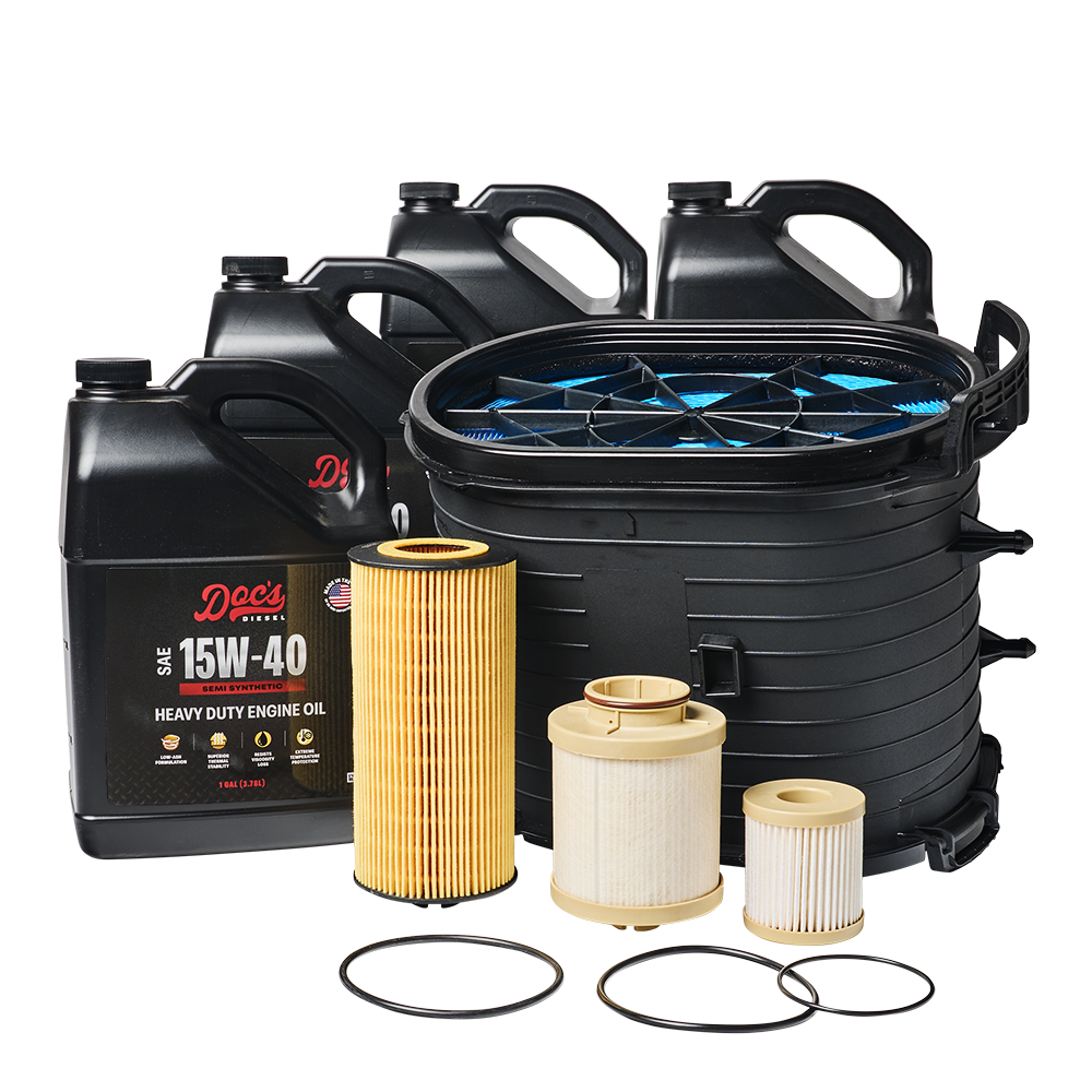 Doc's Diesel Ford 6.0L Powerstroke 15W-40 SEMI Synthetic Oil + Filter Maintenance Kit 2003-2007 brand_Doc's Diesel Gallons 4
