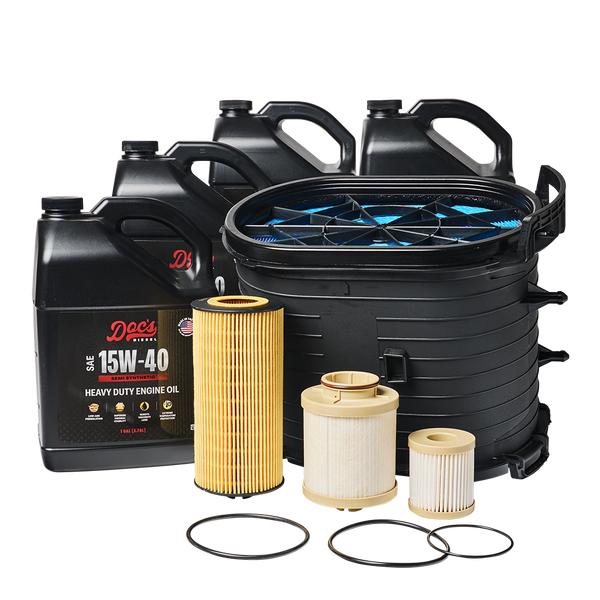 Doc's Diesel Ford 6.0L Powerstroke 15W-40 SEMI Synthetic Oil + Filter Maintenance Kit 2003-2007 brand_Doc's Diesel Gallons 4
