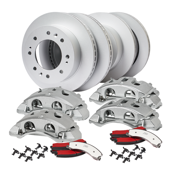 Doc's Diesel Chevrolet/GMC 6.6L Duramax 2500HD/3500HD SRW High-Carbon Front & Rear Complete Brake Kit 2011-2019 DDBKPCR4-001 kit_without-fluid color_silver