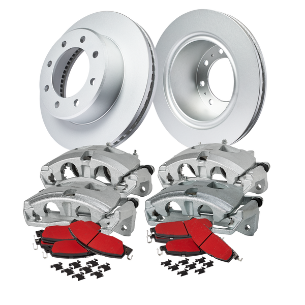 Doc's Diesel Dodge/Ram 5.9/6.7L Cummins 2500/3500 SRW High-Carbon Front & Rear Complete Brake Kit 2009-2019 DDBKPCR4-003 kit_without-fluid color_silver
