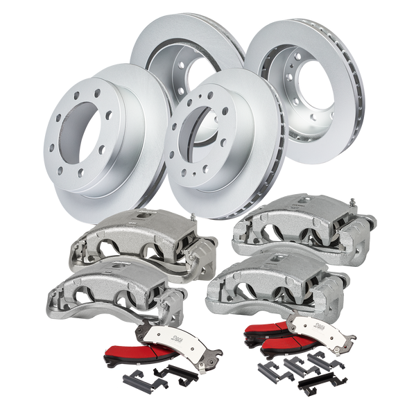 Doc's Diesel Chevrolet/GMC 6.6L Duramax 2500HD/3500/3500HD 4WD High-Carbon Front & Rear Complete Brake Kit 2001-2010 DDBKPCR4-009 kit_without-fluid color_silver