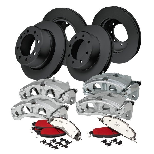 Doc's Diesel Dodge/Ram 5.9/6.7L Cummins 2500/3500 SRW High-Carbon Front & Rear Complete Brake Kit 2009-2019 DDBKPCR4-103 kit_without-fluid color_black