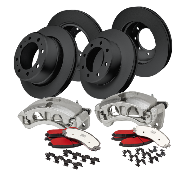Doc's Diesel Ram 6.7L Cummins 2500/3500 SRW High-Carbon Front & Rear Complete Brake Kit 2019-2025 DDBKPCR4-104 kit_without-fluid color_black