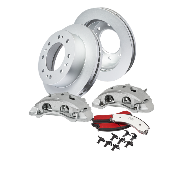 Doc's Diesel Chevrolet/GMC 6.6L Duramax 2500HD/3500HD SRW High-Carbon Front Complete Brake Kit 2011-2019 DDBKPCRF-001 kit_without-fluid color_silver