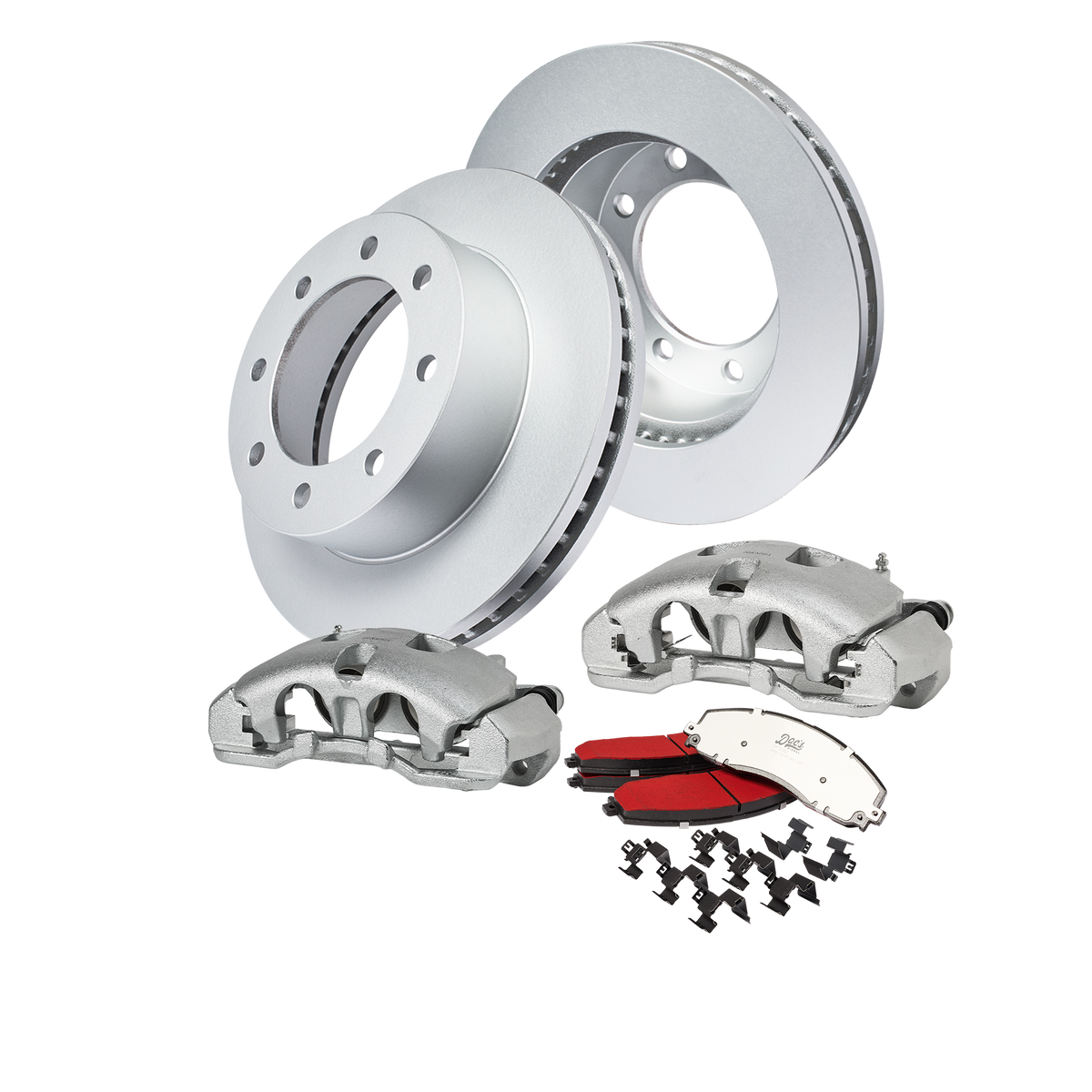 Doc's Diesel Ford 6.7L Powerstroke F-250 High-Carbon Front Complete Brake Kit 2012-2013 DDBKPCRF-010 kit_without-fluid color_silver