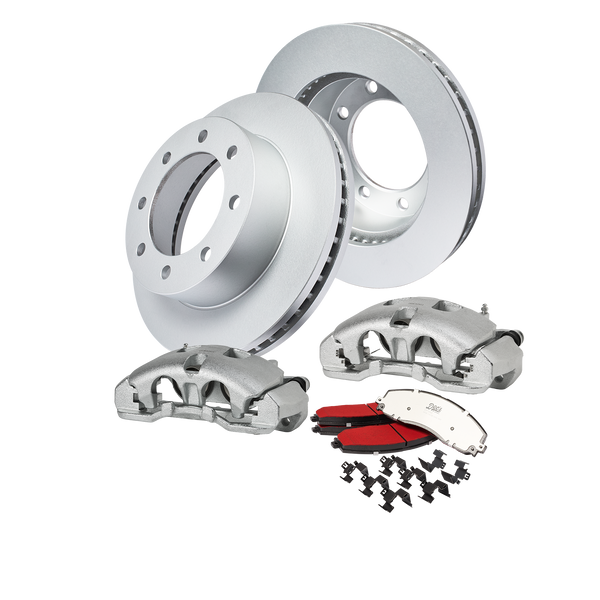 Doc's Diesel Ford 6.7L Powerstroke F-250 High-Carbon Front Complete Brake Kit 2012-2013 DDBKPCRF-010 kit_without-fluid color_silver