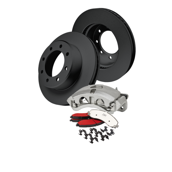 Doc's Diesel Ram 6.7L Cummins 2500/3500 High-Carbon Front Complete Brake Kit 2019-2026 DDBKPCRF-104 kit_without-fluid color_black