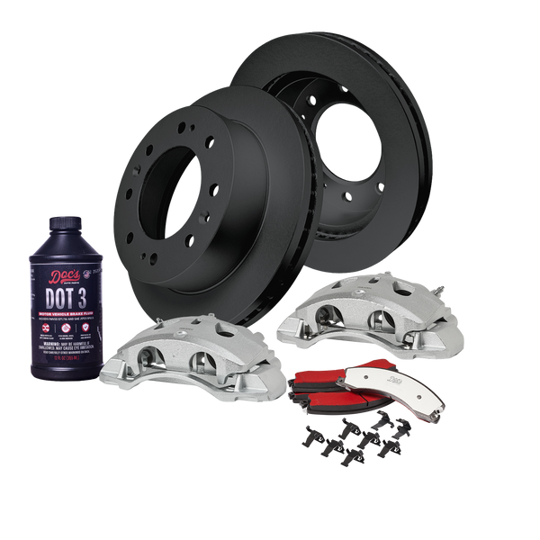 Doc's Diesel Chevrolet/GMC 6.6L Duramax 2500HD/3500HD SRW High-Carbon Front Complete Brake Kit 2011-2019 DDBKPCRFF-101 kit_with-fluid color_black
