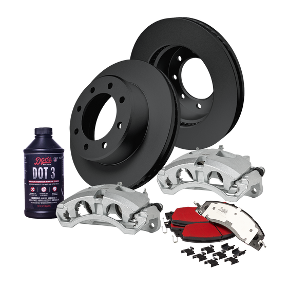 Doc's Diesel Dodge/Ram 5.9/6.7L Cummins 2500/3500 High-Carbon Front Complete Brake Kit 2009-2018 DDBKPCRFF-103 kit_with-fluid color_black