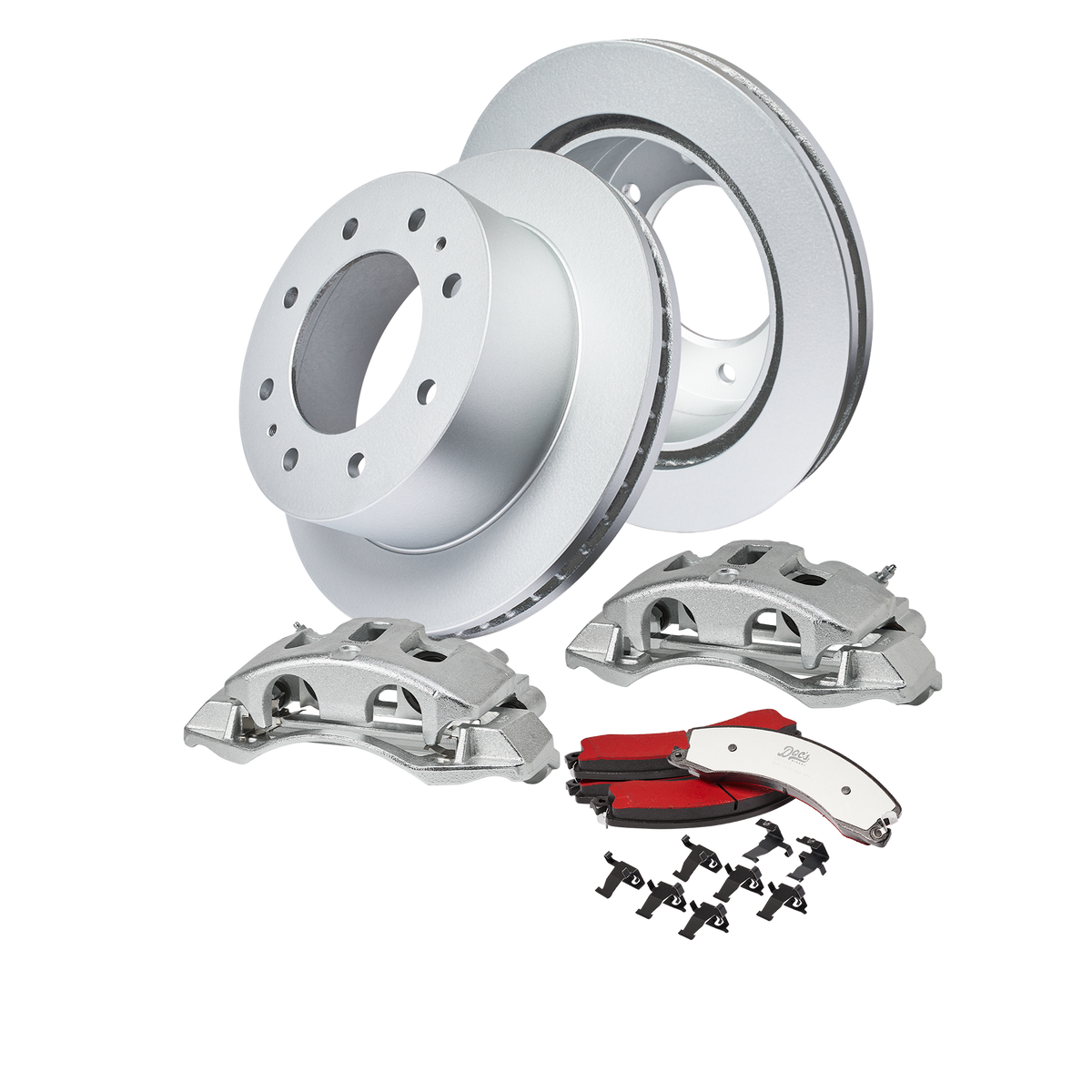 Doc's Diesel Chevrolet/GMC 6.6L Duramax 2500HD/3500HD SRW High-Carbon Rear Complete Brake Kit 2011-2019 DDBKPCRR-001 kit_without-fluid color_silver