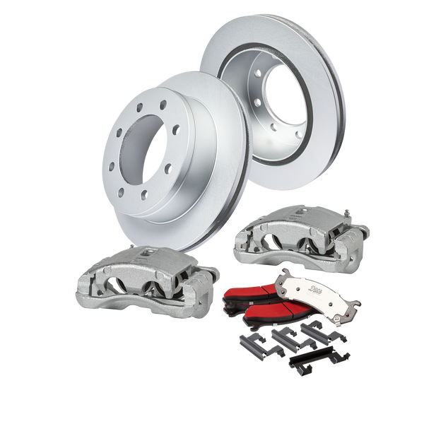 Doc's Diesel Chevrolet/GMC 6.6L Duramax 2500HD/3500/3500HD 4WD High-Carbon Rear Complete Brake Kit 2001-2010 DDBKPCRR-008 kit_without-fluid color_silver