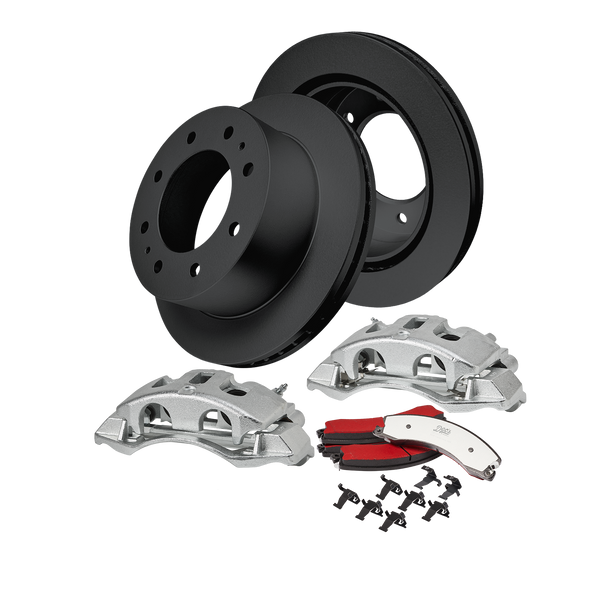 Doc's Diesel Chevrolet/GMC 6.6L Duramax 2500HD/3500HD SRW High-Carbon Rear Complete Brake Kit 2011-2019 DDBKPCRR-101 kit_without-fluid color_black
