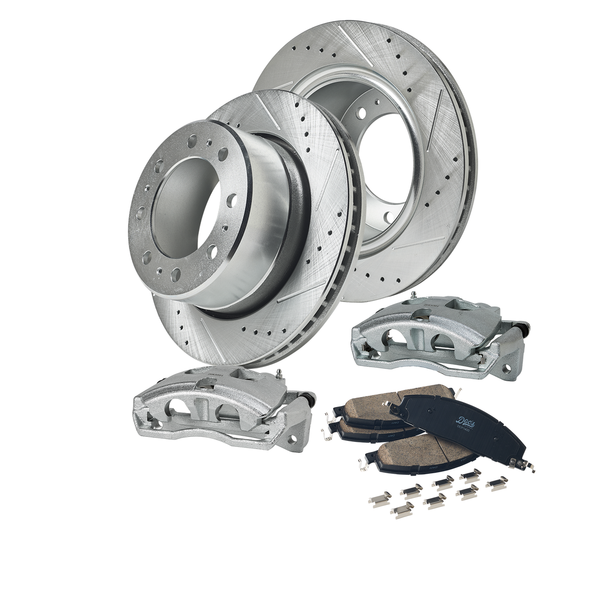 Doc's Diesel Dodge/Ram 6.7L Cummins 2500/3500 SRW Drilled + Slotted Rear Complete Brake Kit 2009-2019 DDBKPCRR-203 kit_without-fluid