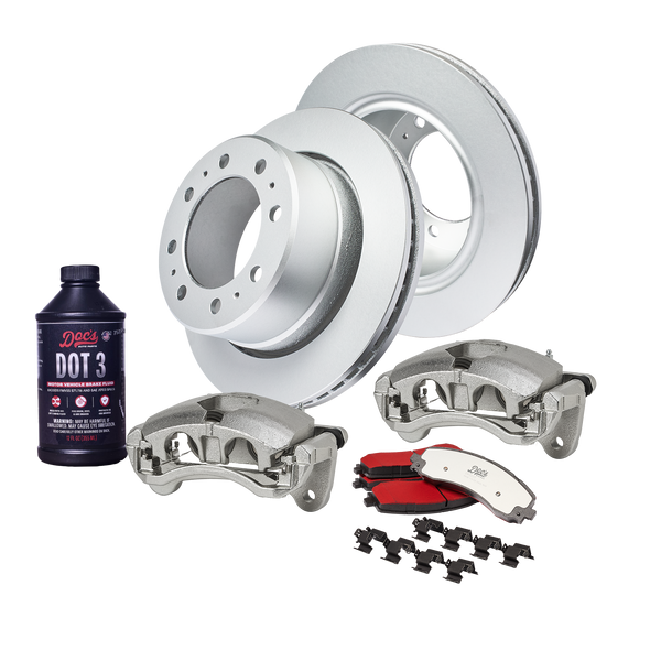Doc's Diesel Dodge/Ram 6.7L Cummins 2500/3500 SRW High-Carbon Rear Complete Brake Kit 2009-2019 DDBKPCRRF-003 kit_with-fluid color_silver