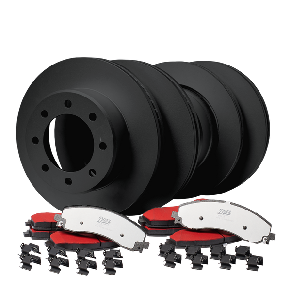 Doc's Diesel RAM 6.7L/5.9L Cummins Front and Rear Brake Pads and Rotors Kit 2019-2023 Black
