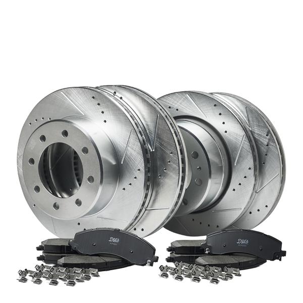 Doc's Diesel RAM 6.7L Cummins 2500/3500 Ceramic Front/Rear Brake Pads + Drilled and Slotted Front/Rear Rotors Kit 2019-2024