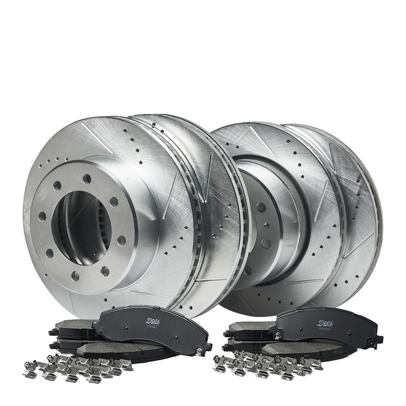 Doc's Diesel RAM 6.7L Cummins 2500/3500 Ceramic Front/Rear Brake Pads + Drilled and Slotted Front/Rear Rotors Kit 2019-2024