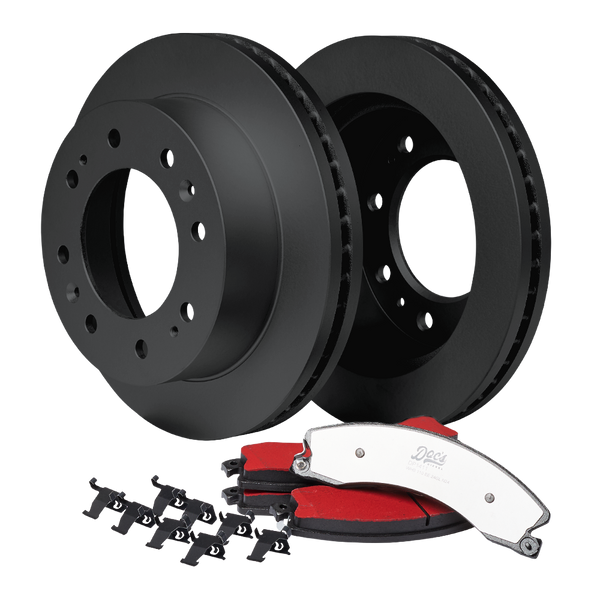 Doc's Diesel Chevrolet/GMC 6.6L Duramax Front Brake Pads and Rotors Kit 2011-2019 Black