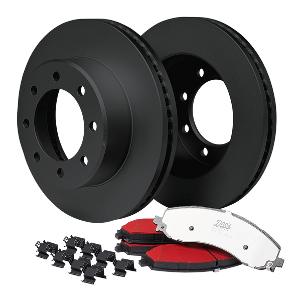 Doc's Diesel RAM 6.7L Cummins Front Brake Pads and Rotors Kit 2019-2023 Black