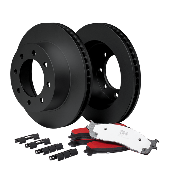 Doc's Diesel RAM 5.9L Cummins Front Brake Pads and Rotors Kit 2003-2008 Black