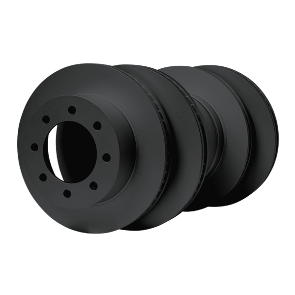 Doc's Diesel RAM 5.9L Cummins High Carbon Front and Rear Brake Rotors Kit 2003-2008 Black