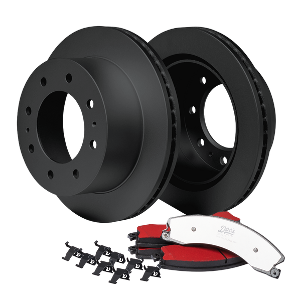 Doc's Diesel Chevrolet/GMC 6.6L Duramax Rear Brake Pads and Rotors Kit 2011-2019 Black