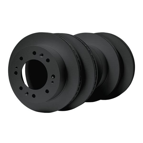 Doc's Diesel Chevrolet/GMC 6.6L Duramax High Carbon Front and Rear Brake Rotors Kit 2011-2025 Black