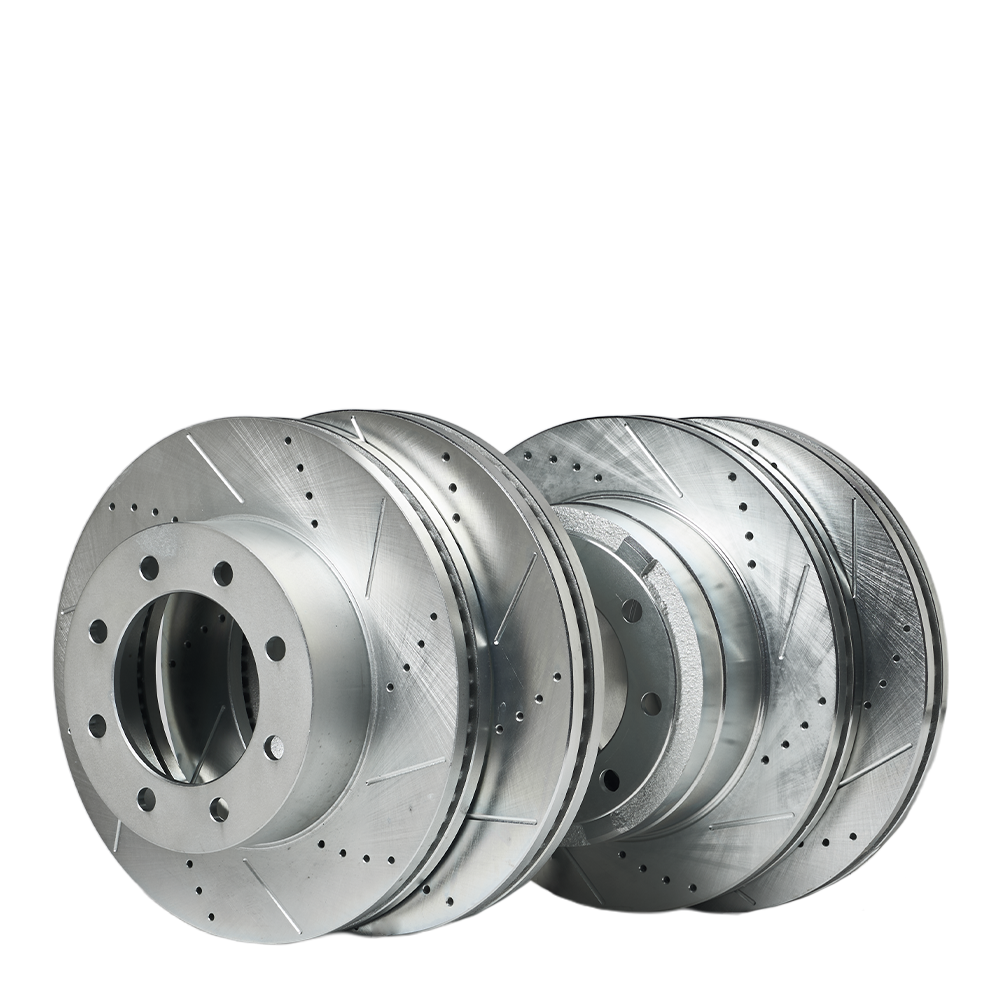 Ford 6.7L Powerstroke F250/F350 SRW/DRW Drilled and Slotted Front/Rear ...