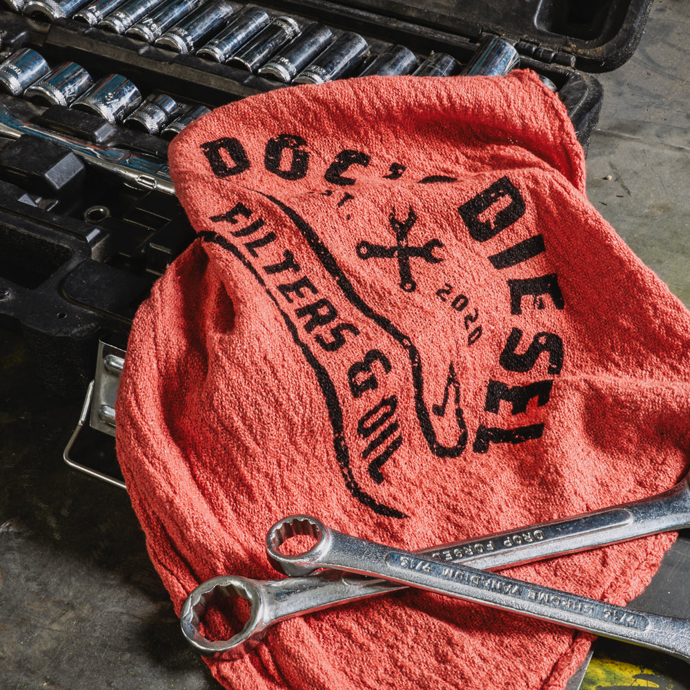 Doc's Diesel Shop Rag 14" x 14"