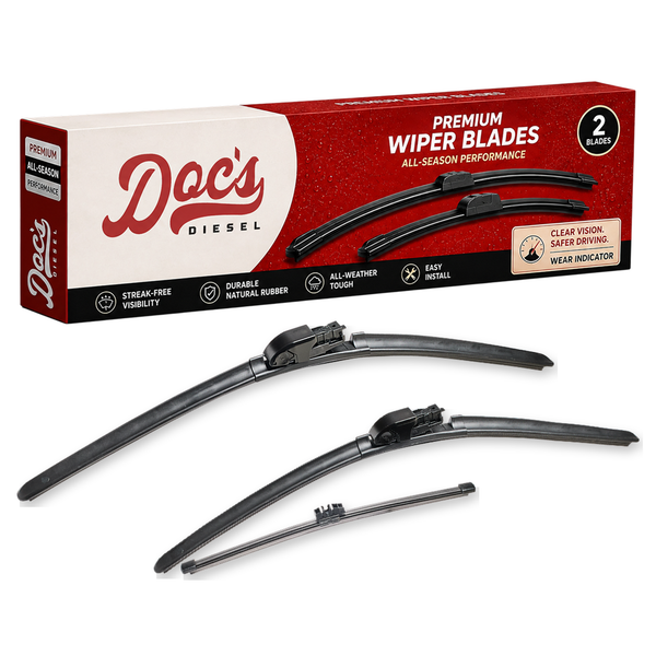 Doc's Diesel All-Season Beam Wiper Blades Front 22" + 21" and Rear 11"
