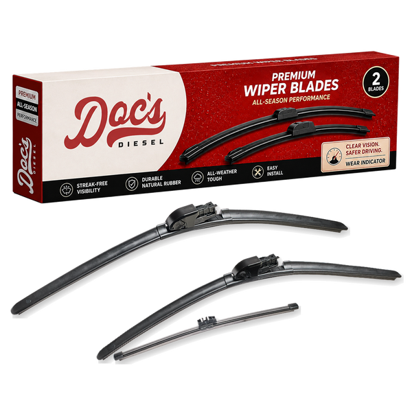 Doc's Diesel All-Season Beam Wiper Blades Front 22 + 21 and Rear 11