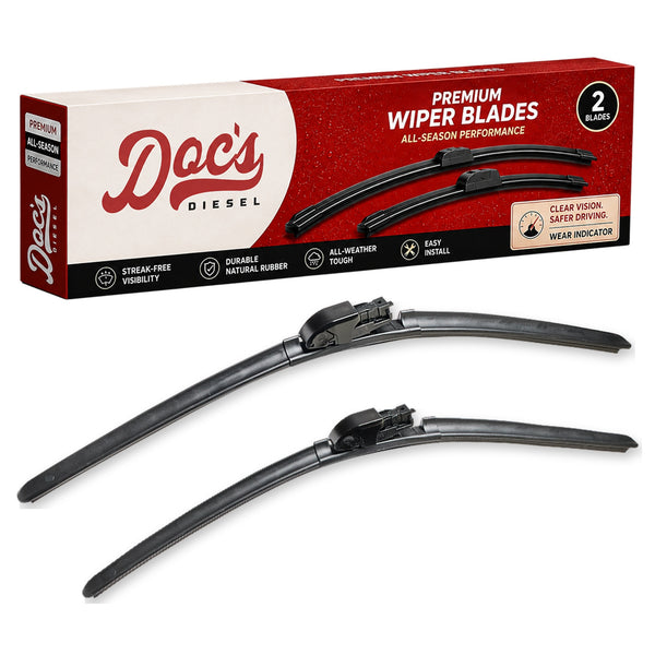 Doc's Diesel All-Season Beam Wiper Blades Front 22" + 21"