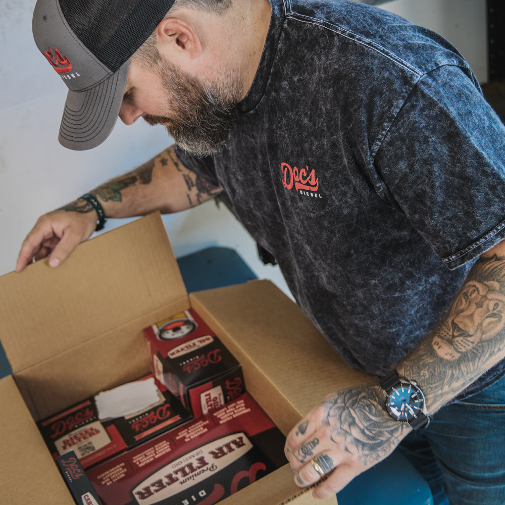 Unboxing a Doc's Diesel filter kit delivery