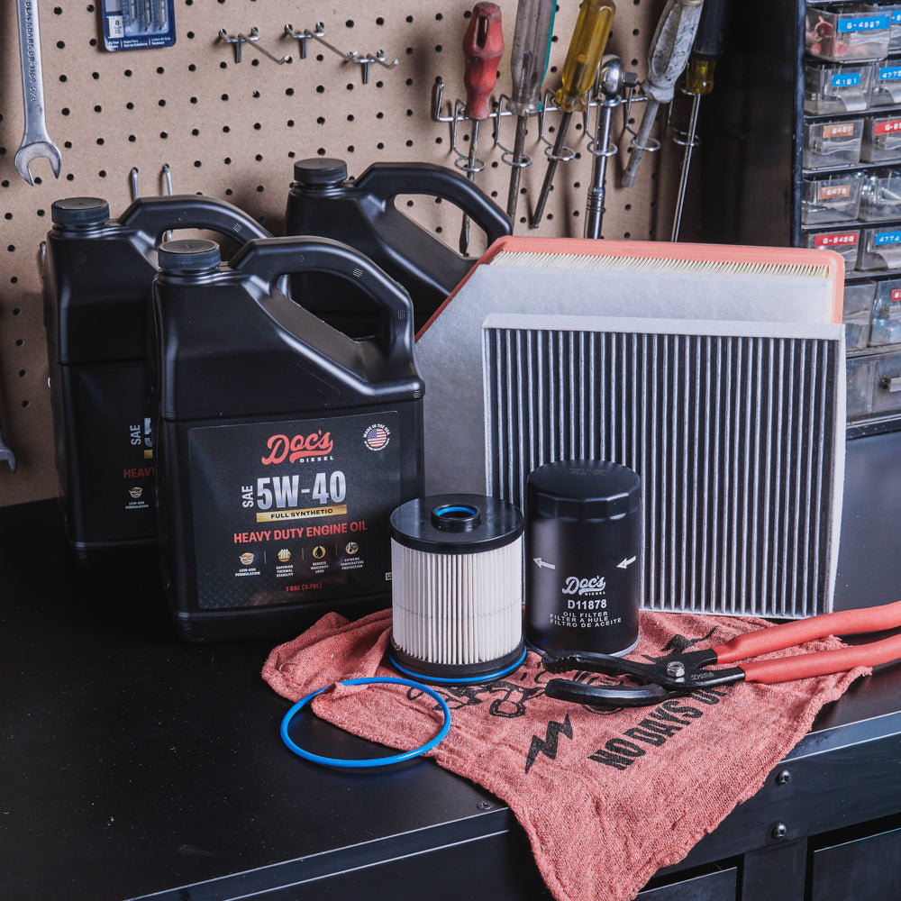 Doc's Diesel Chevrolet/GMC 6.6L Duramax 5W-40 Full Synthetic Oil + Filter Maintenance Kit 2020-2025 Lifestyle brand_Doc's Diesel