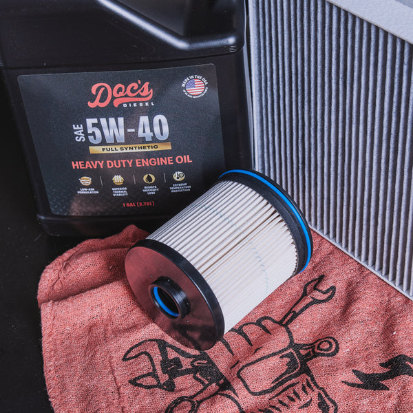 Doc's Diesel Chevrolet/GMC 6.6L Duramax 5W-40 Full Synthetic Oil + Filter Maintenance Kit 2020-2025 Lifestyle brand_Doc's Diesel