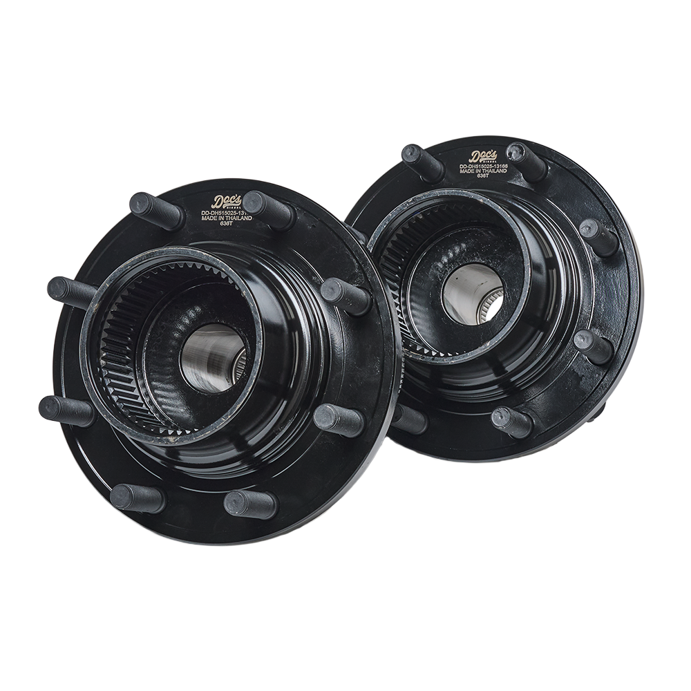 Doc's Diesel Ford 6.0L/7.3L Powerstroke 4WD/DRW without Mounting Bolts Premium E-Coated Front Wheel Hub Assemblies Kit 1999-2004