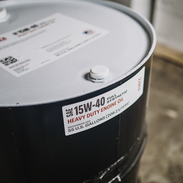 Doc's Diesel 15W-40 Full Synthetic Heavy Duty Diesel Oil 55 Gallon Drum Lifestyle Closeup