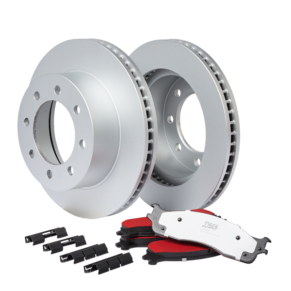 Doc's Diesel RAM 5.9L Cummins Front Brake Pads and Rotors Kit 2003-2008 Silver