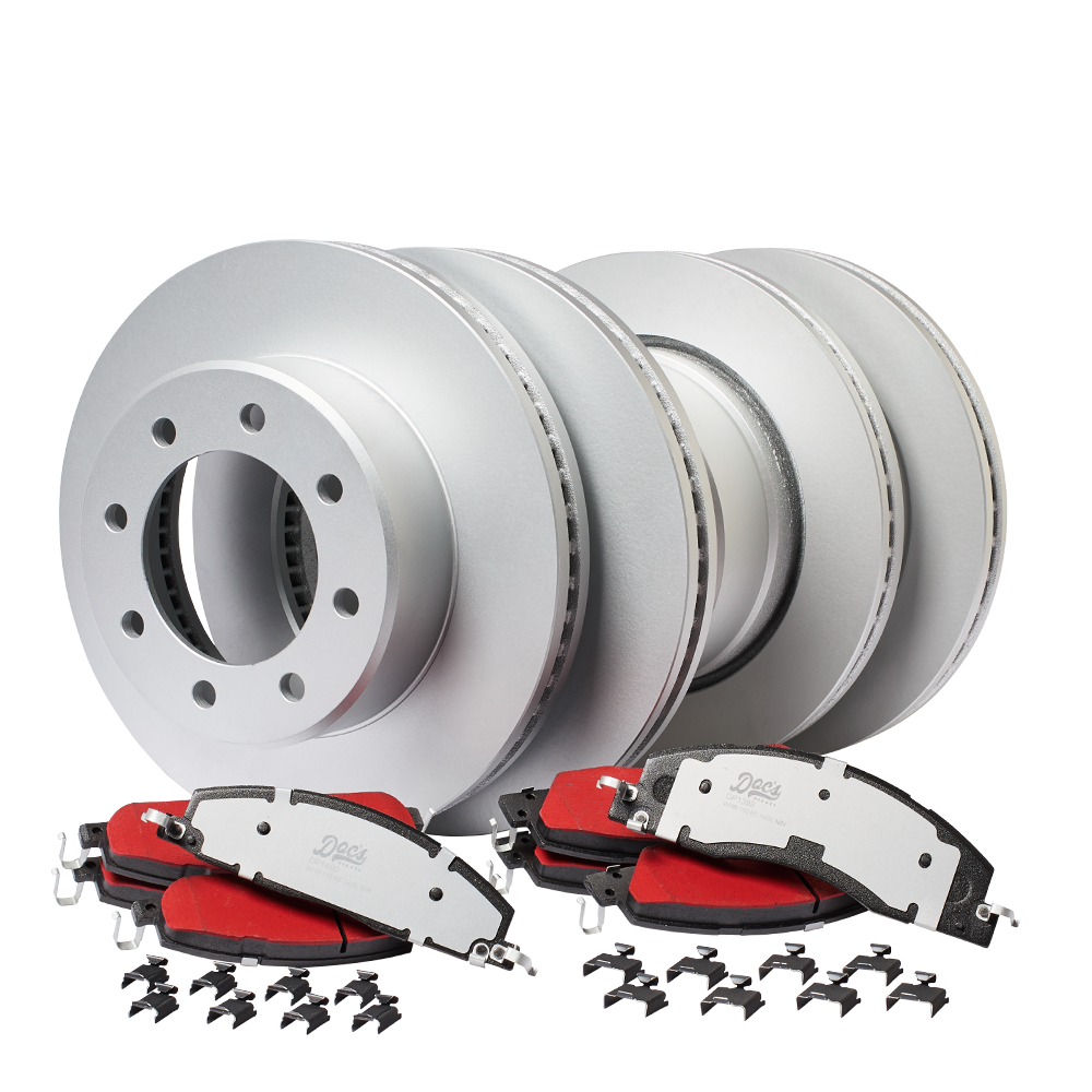 Doc's Diesel RAM 6.7L Cummins Front and Rear Brake Pads and Rotors Kit 2009-2018