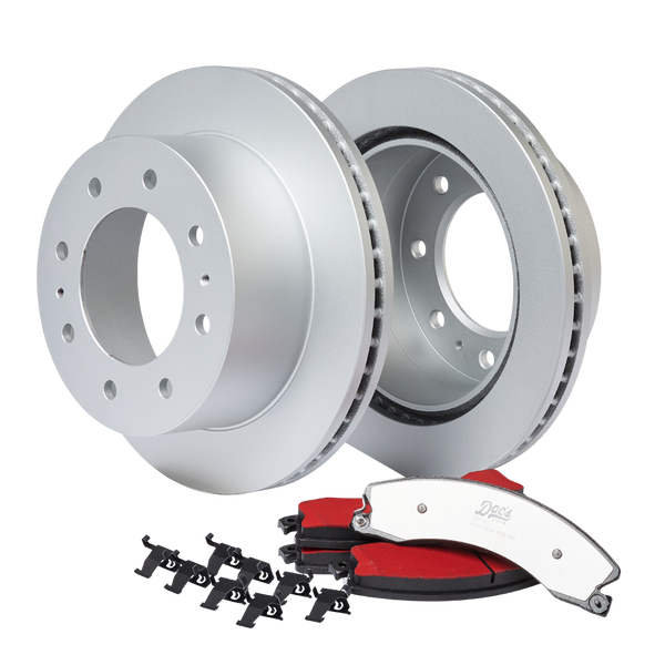 Doc's Diesel Chevrolet/GMC 6.6L Duramax Rear Brake Pads and Rotors Kit 2011-2019 Silver