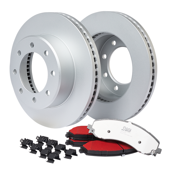 Doc's Diesel RAM 6.7L Cummins Front Brake Pads and Rotors Kit 2019-2023 Silver