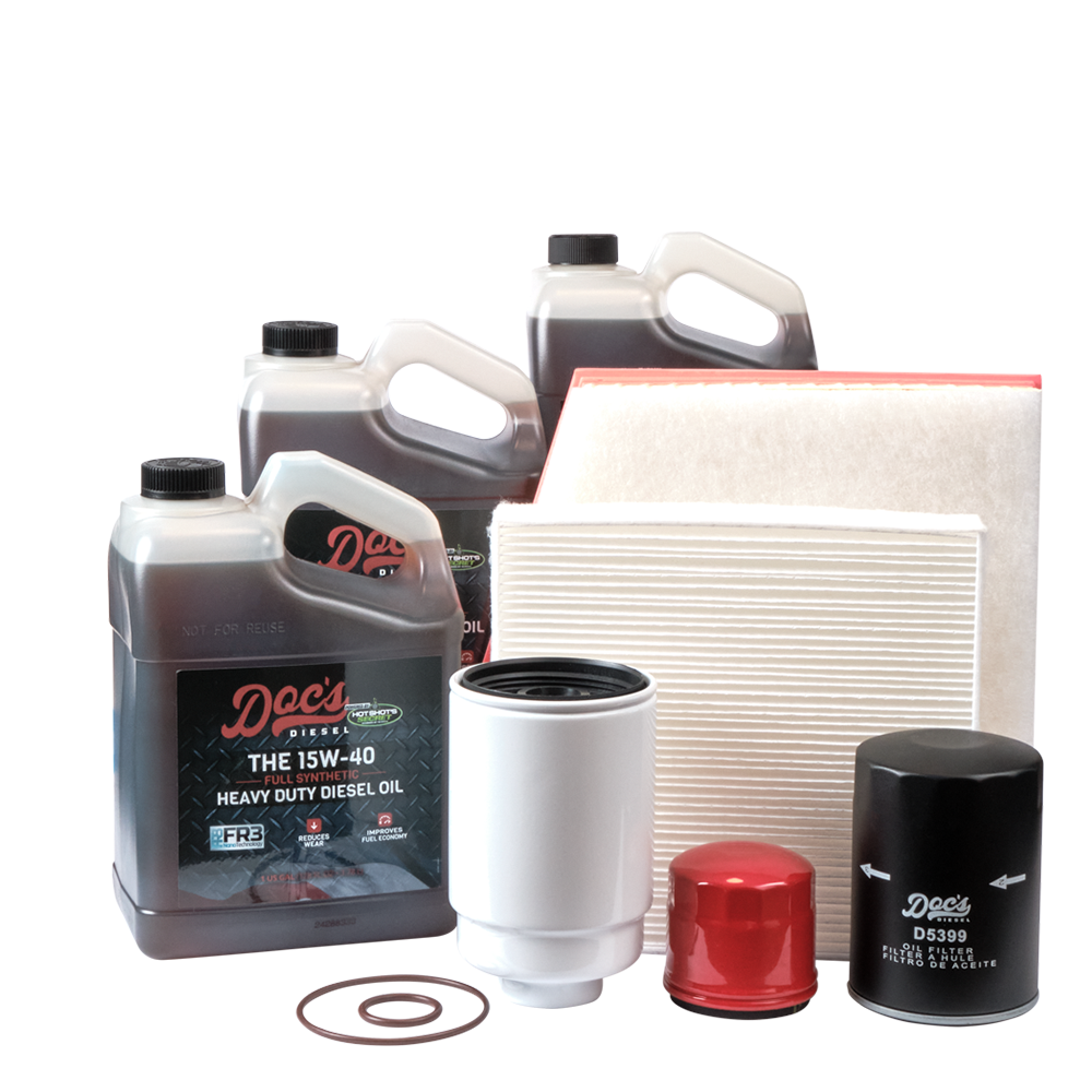 Doc's Chevrolet/GMC 6.6L Duramax 15W-40 Full Synthetic Oil + Filter Maintenance Kit 2014-2016