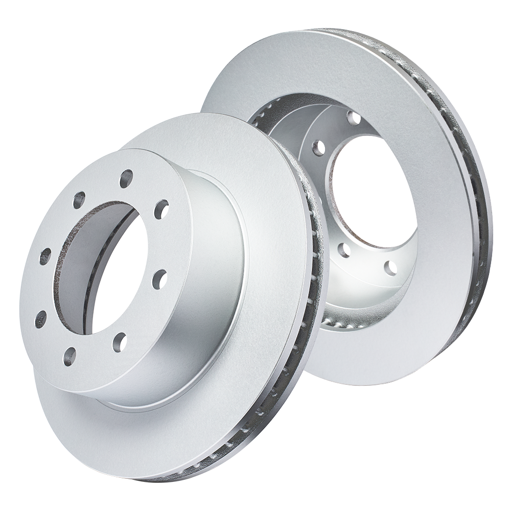 Doc's Diesel Dodge RAM 5.9L Cummins High Carbon Front Brake Rotor Set 2003-2008 Silver