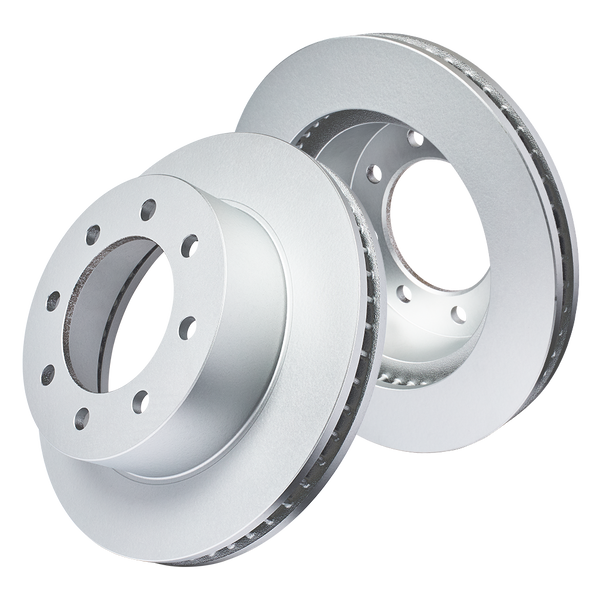 Doc's Diesel Dodge RAM 5.9L Cummins High Carbon Front Brake Rotor Set 2003-2008 Silver